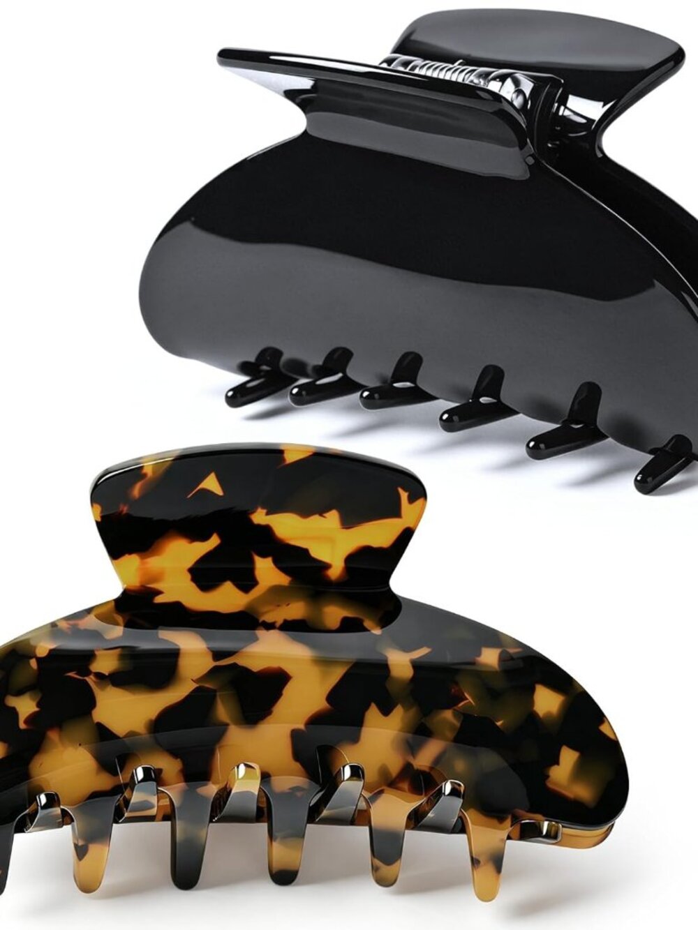 Acetate Hair Claw Clips for Women,Black Tortoise shell hair clip French Design S